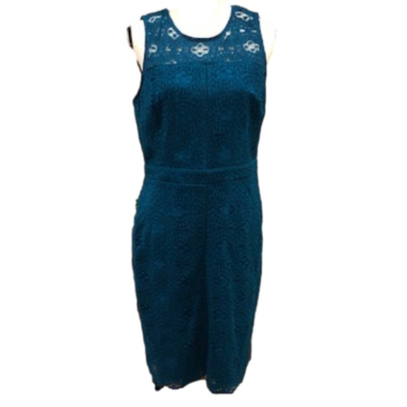 Anthropologie Dresses & Skirts - Anthropologie HD in Paris Turquoise Crochet Sheath, Size Medium